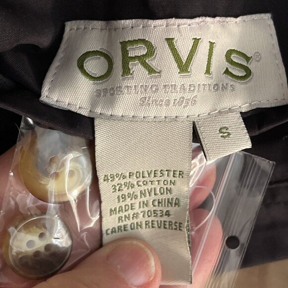 Orvis Vest Mens Small‎ Reversible Cinch Adjustable Waist Fishing Horse Black,Tan - Picture 16 of 16